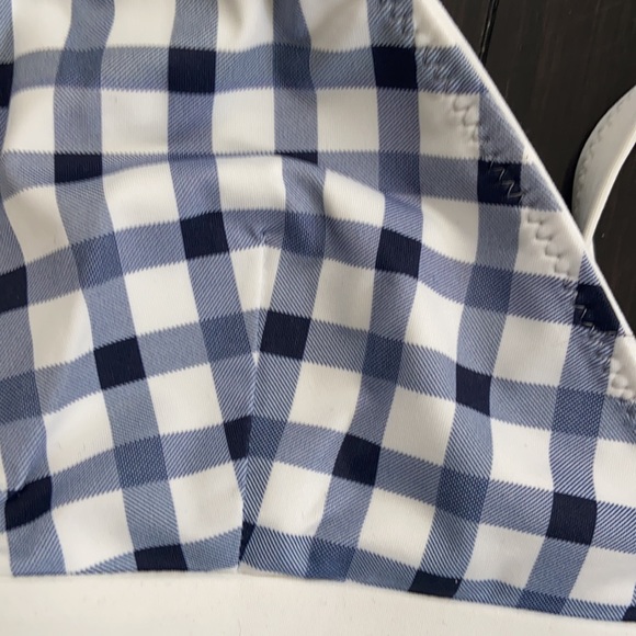 NWT Heidi Klein Reversible gingham bikini top- Sz XL - Picture 3 of 5